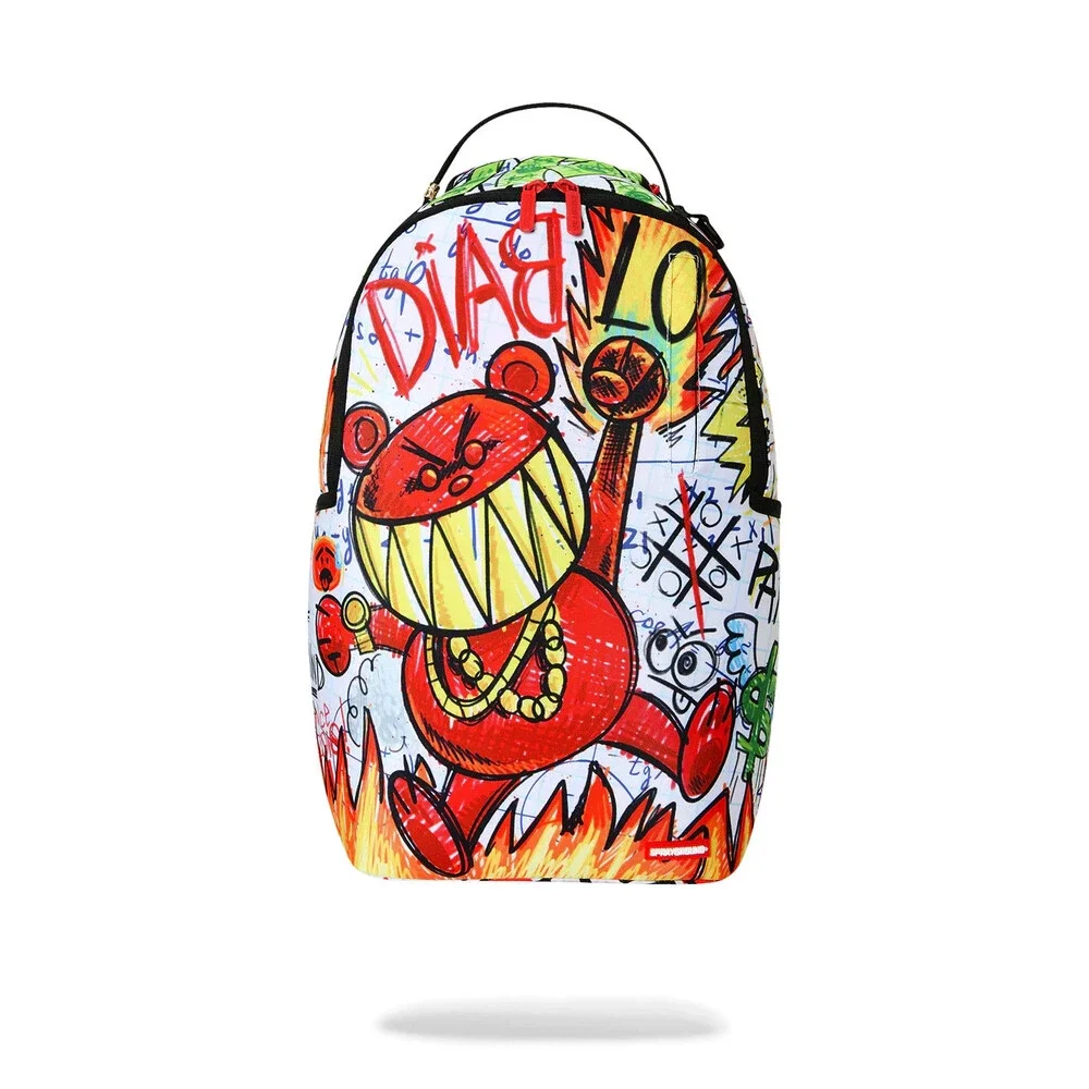 Sprayground Doodle Diablo Essay Backpack Unisex OS Multi Adjustable Strap GBS231